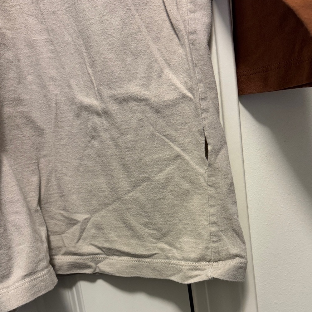 Patagonia Men's Two-Tone Long Sleeve Tee in Brown and Cream - Picture 5 of 7